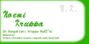 noemi kruppa business card